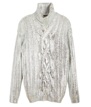 Balmain Men's Brown Wool Turtleneck Sweater