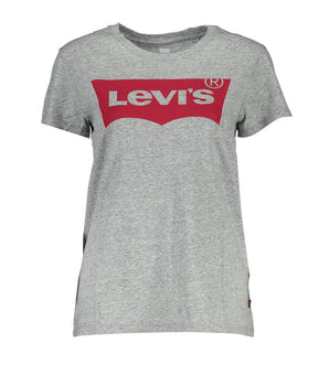 Levi's Gray Cotton Women's T-Shirt