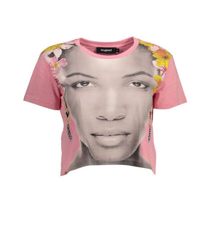Desigual Pink Cotton Women's Top