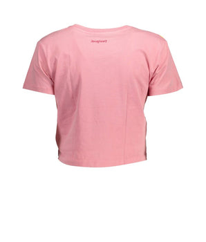 Desigual Pink Cotton Women's Top