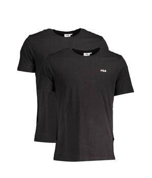 Fila Black Cotton Men TShirt