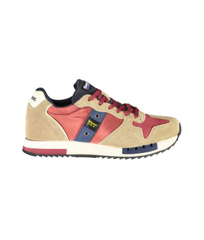 Blauer Beige Sports Sneakers with Contrast Accents