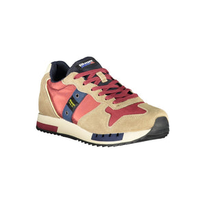 Zapatillas deportivas Blauer beige con detalles en contraste