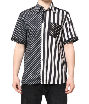 Camisa informal con botones y rayas blancas y negras de Dolce &amp; Gabbana