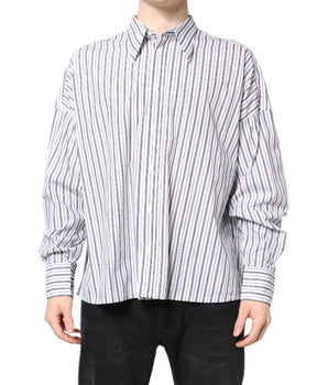 Camisa informal con botones y rayas blancas y negras de Dolce &amp; Gabbana