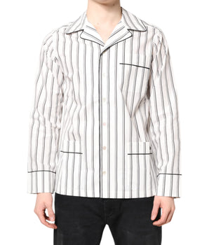 Dolce &amp; Gabbana White Stripes Lounge Pajama Sleepwear Shirt