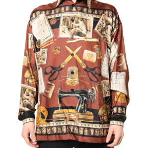 Camisa casual de seda con estampado multicolor de Dolce &amp; Gabbana