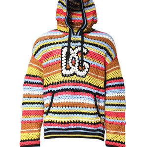 Dolce &amp; Gabbana Multicolor Cotton Hooded Pullover Sweater