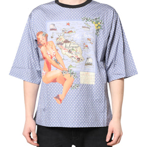 Dolce &amp; Gabbana Light Blue Graphic Print Short Sleeve T-shirt