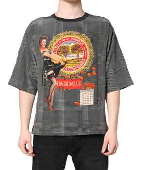 Dolce & Gabbana Black White Graphic Print Short Sleeve T-shirt