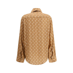 Marine Serre Satin Moon Shirt