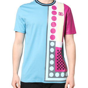 Dolce &amp; Gabbana Multicolor Printed Logo Short Sleeve T-shirt