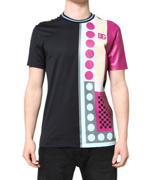 Dolce & Gabbana Multicolor Printed Logo Short Sleeve T-shirt
