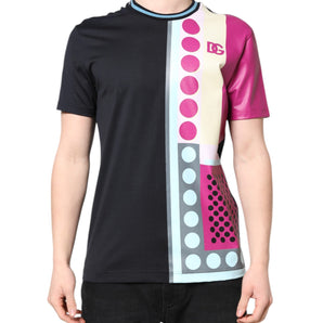 Dolce &amp; Gabbana Multicolor Printed Logo Short Sleeve T-shirt