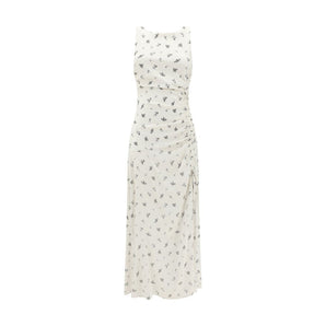 Ganni Satin floral long Dress