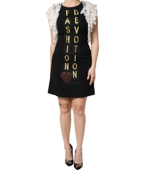 Vestido mini adornado Dolce &amp; Gabbana Black Fashion Devotion