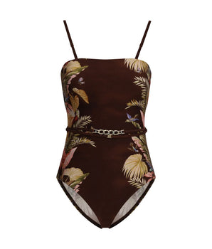 Zimmermann Brown Polyamide One-Piece Swimsuit