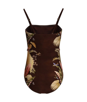 Zimmermann Brown Polyamide One-Piece Swimsuit