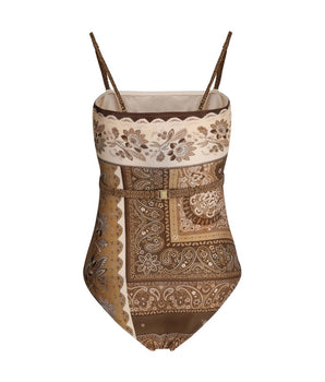 Zimmermann Brown Polyamide One-Piece Swimsuit