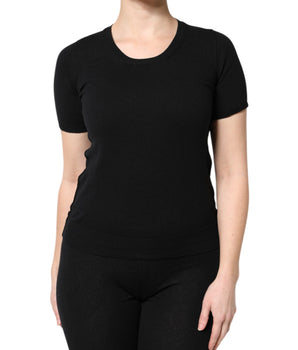 Dolce &amp; Gabbana Camiseta de manga corta con cuello redondo de algodón negro