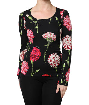 Blusa Dolce &amp; Gabbana de manga larga con estampado floral negro para mujer
