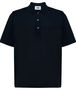 Alpha Studio Blue Cotton Polo Shirt