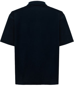 Alpha Studio Blue Cotton Polo Shirt