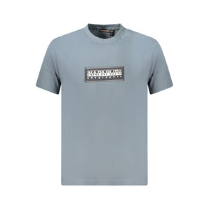 Napapijri Gray Cotton Men T-Shirt