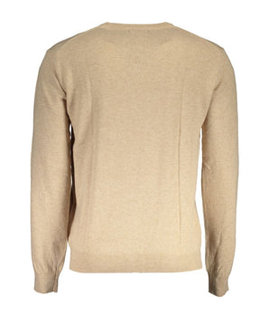 La Martina Beige Wool Men Sweater