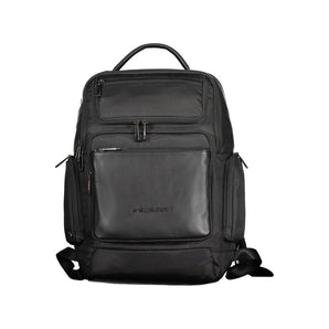 Piquadro Black Recycled Polyethylene Men Backpack