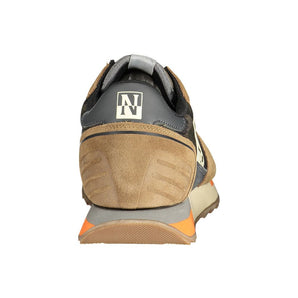 Napapijri Beige Leather Men Sneaker