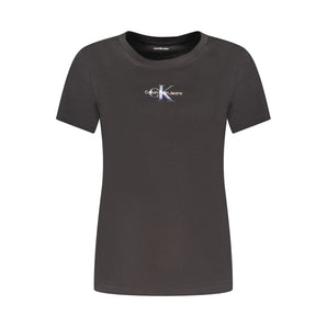Calvin Klein Black Cotton Women T-Shirt