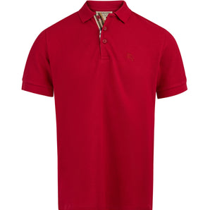 Burberry Red Cotton Collared Polo Shirt