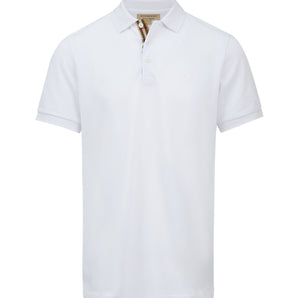 Burberry White Cotton Collared Polo Shirt