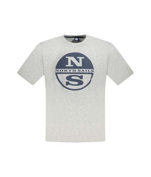 North Sails Gray Cotton Men's T-Shirt