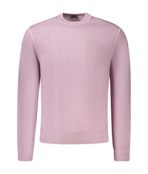 Hugo Boss Purple Wool Men Sweater