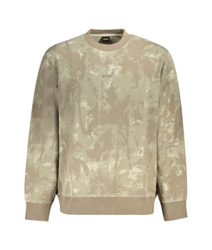 Hugo Boss Brown Cotton Men Sweater