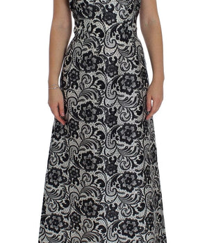 Dolce & Gabbana Elegant Silk Lace Corset Maxi Dress Dolce & Gabbana 