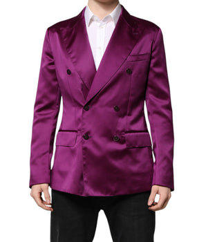 Blazer de traje cruzado morado de Dolce &amp; Gabbana para hombre