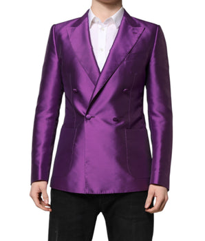 Blazer de traje cruzado morado de Dolce &amp; Gabbana para hombre