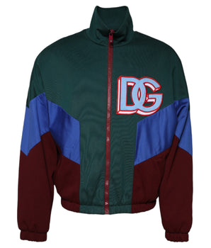 Dolce & Gabbana Multicolor Cotton Logo Full Zip Jacket
