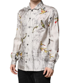 Camisa de botones con estampado de seda multicolor de Dolce &amp; Gabbana