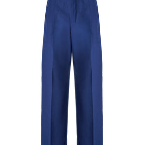 Gucci Blue Classic Cotton Pants