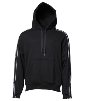 Dolce &amp; Gabbana Suéter con capucha y logo de algodón negro