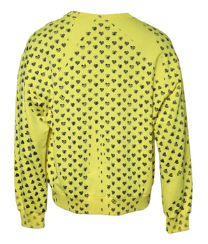 Suéter de cuello redondo con corazón amarillo de Dolce &amp; Gabbana para hombre