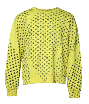 Suéter de cuello redondo con corazón amarillo de Dolce &amp; Gabbana para hombre