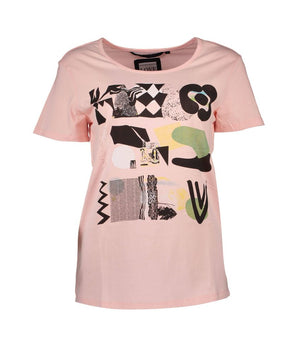 Silvian Heach Pink Cotton Women's T-Shirt