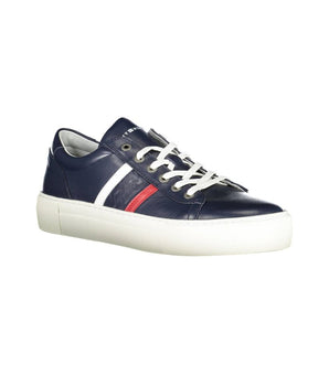 Tommy Hilfiger Men's Blue Leather Sneakers
