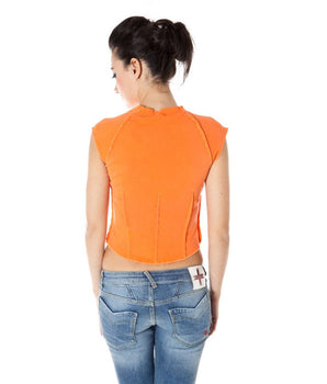 Zuelements Orange Cotton Women's T-Shirt