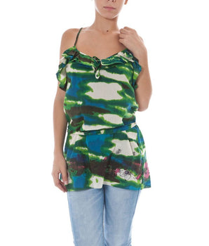 John Galliano Green Cotton Women's Top